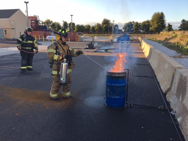 Simulated Class A Trash Can Fire