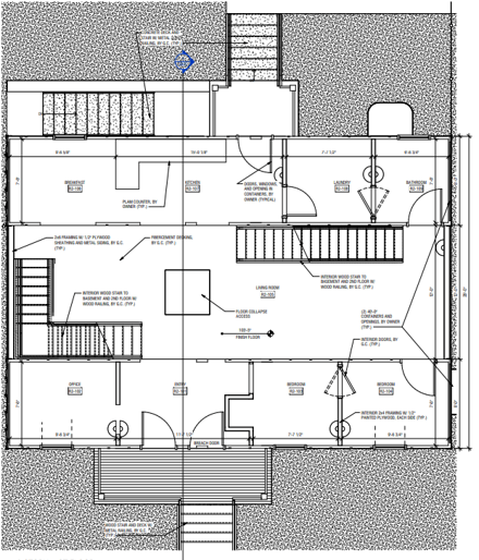 Two Story First Level Floorplan