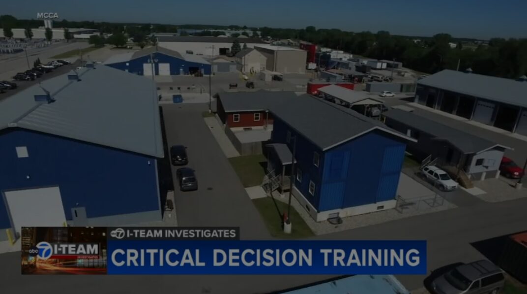 Split second video scenarios in a high-tech law enforcement classroom setting is among the survival training techniques that can save the lives of officers and the public. The facility is designed to give first responders the best chance in the worst-case scenarios.