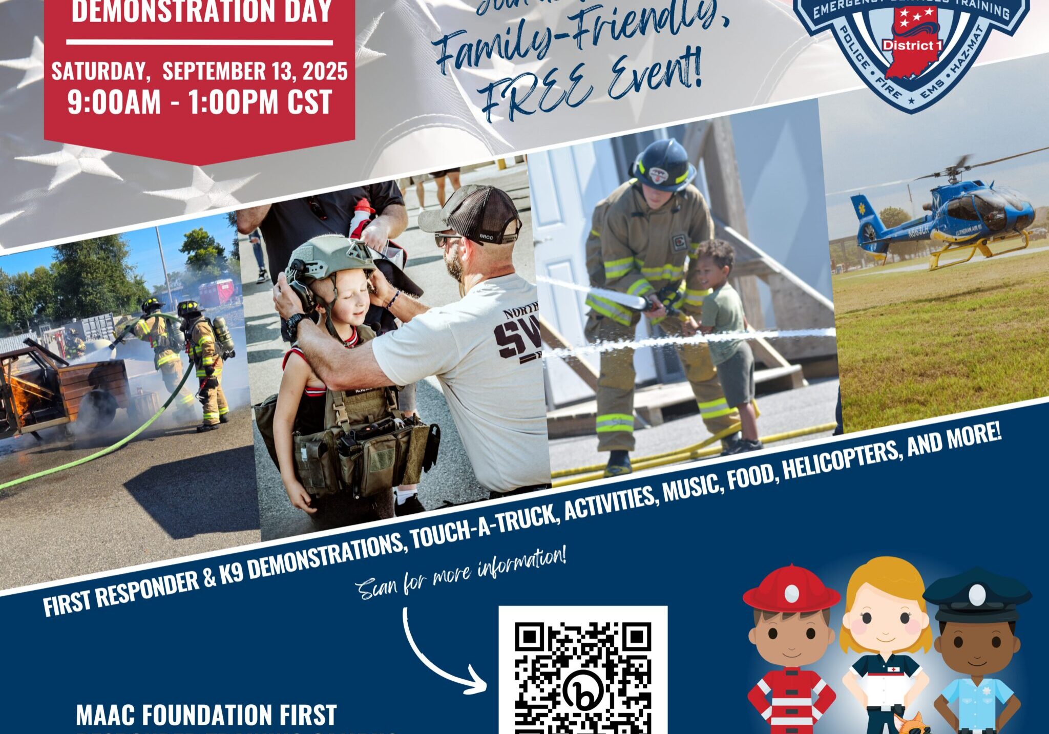 The MAAC Foundation First Responding Training Campus is proud to announce the 6th Annual First Responder Appreciation & Demonstration Day (FRADD), scheduled for Saturday, September 13th. This highly anticipated event will take place from 9 AM to 1 PM Central at the MAAC campus.